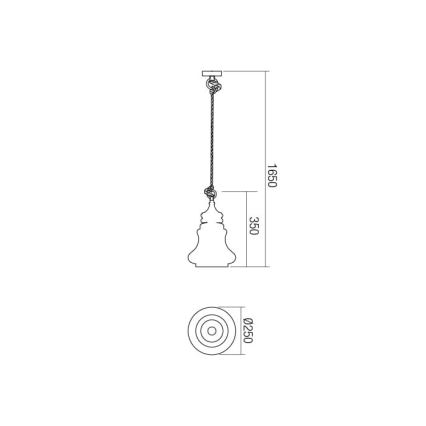 Redo 01-1401 - Kattokruunu narulla KASHI 1xE27/42W/230V