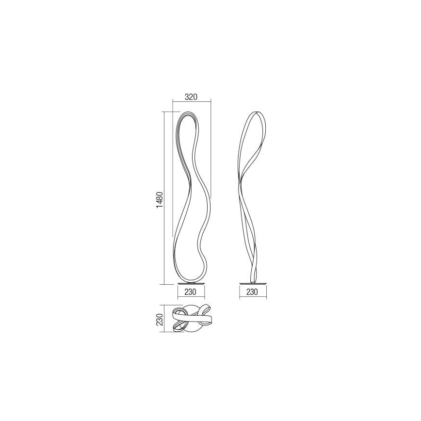 Redo 01-1417 - Himmennettävä LED-lattiavalaisin NUBO 1xLED/35W/230V