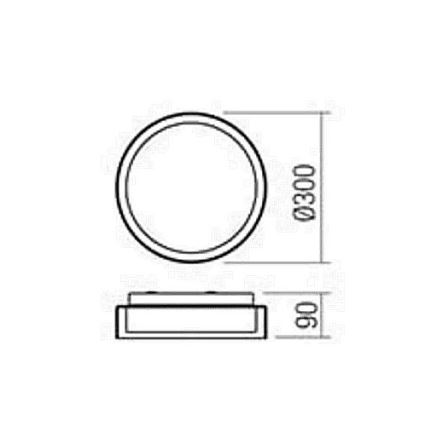 Redo 01-1453 - LED-kattovalaisin kylpyhuoneeseen NAJI LED/12W/230V halkaisija 30 cm IP44