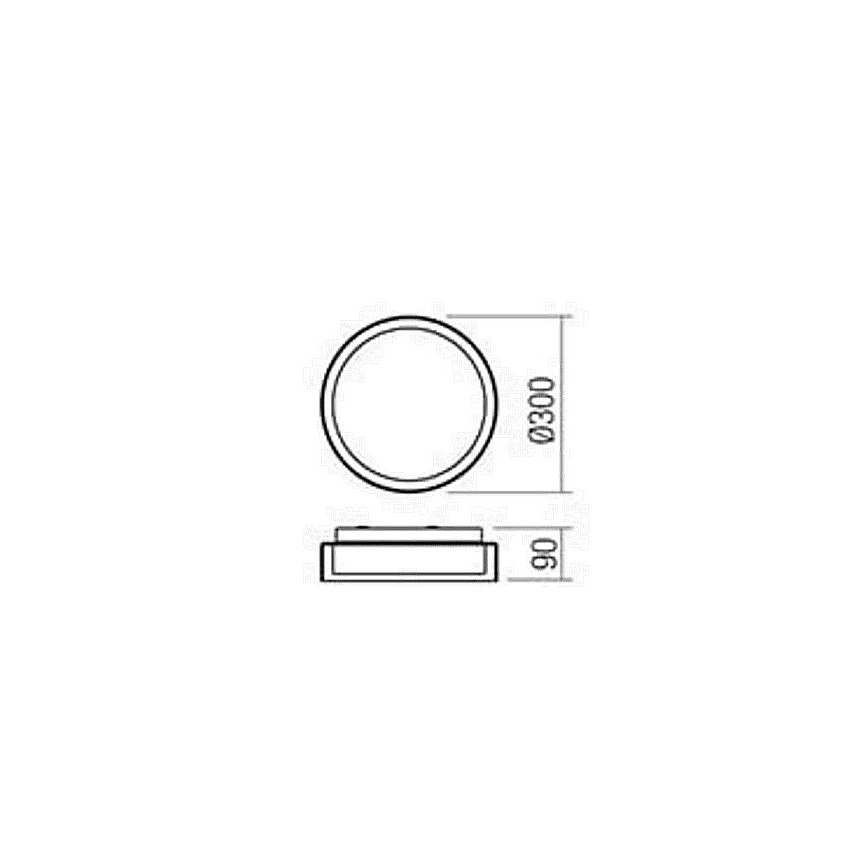 Redo 01-1453 - LED-kattovalaisin kylpyhuoneeseen NAJI LED/12W/230V halkaisija 30 cm IP44