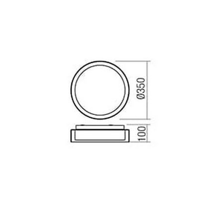 Redo 01-1454 - LED-kattovalaisin kylpyhuoneeseen NAJI LED/18W/230V halkaisija 35 cm IP44
