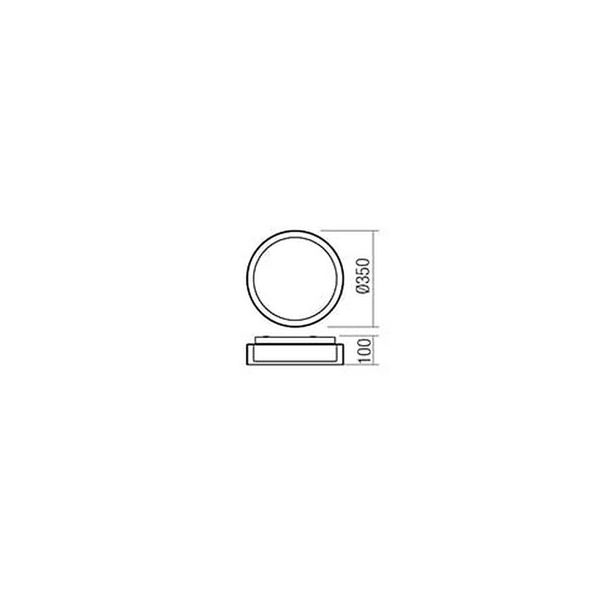 Redo 01-1454 - LED-kattovalaisin kylpyhuoneeseen NAJI LED/18W/230V halkaisija 35 cm IP44