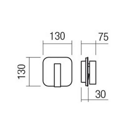 Redo 01-1492 - LED-seinävalaisin QUDA LED/6W/230V + LED/3W CRI 90 USB musta