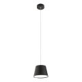 Redo 01-1496 - LED-riippuvalaisin vaijerilla LOLLI LED/6W/230V Ø 14 cm musta