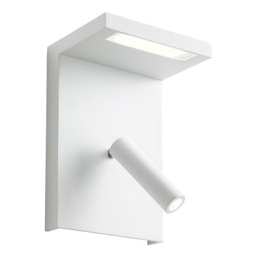 Redo 01-1499 - LED-seinävalaisin AGOS LED/6W/230V + LED/3,2W USB valkoinen