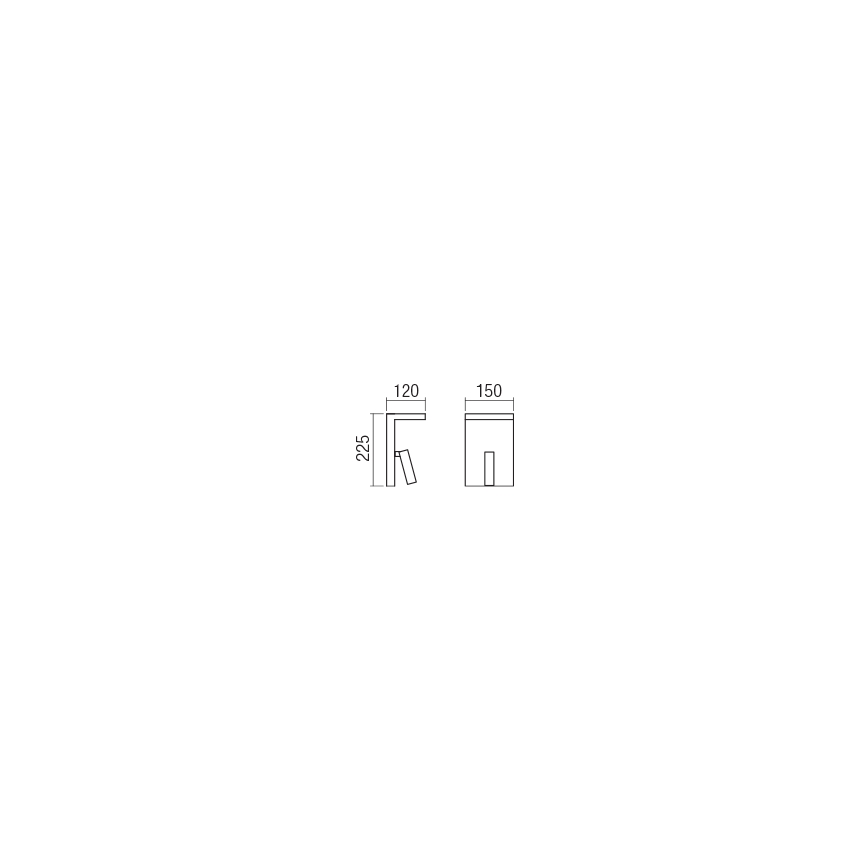 Redo 01-1500 - LED-seinävalaisin AGOS LED/6W/230V + LED/3,2W USB musta