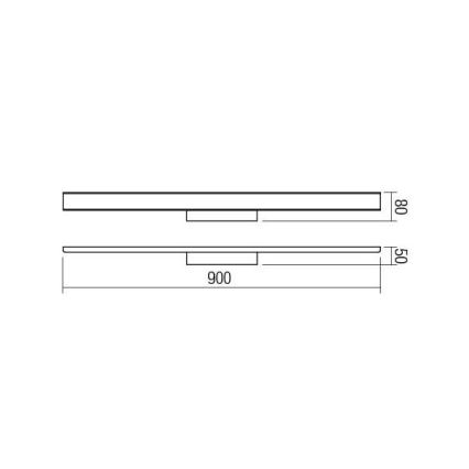 Redo 01-1527 - kylpyhuoneen LED-peilivalo DAO 1xLED/36W/230V IP44