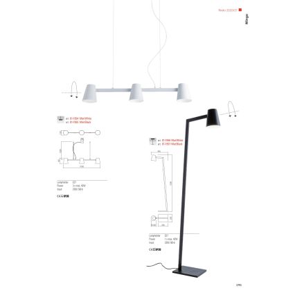 Redo 01-1557 - Lattiavalaisin MINGO 1xE27/42W/230V musta