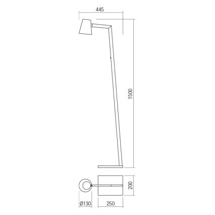 Redo 01-1557 - Lattiavalaisin MINGO 1xE27/42W/230V musta