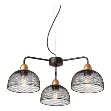 Redo 01-1573 - TAMIS-riippuvalaisin kaapelilla 3xE27/42W/230V, halkaisija 59 cm, musta