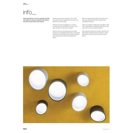 Redo 01-1626 - LED-kohdevalaisin UTO LED/6W/230V Ø 9 cm musta