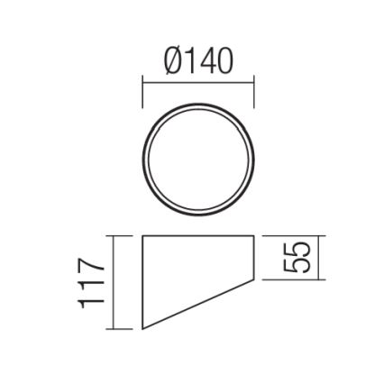 Redo 01-1629 - UTO LED-kohdevalaisin LED/18W/230V Ø 14 cm valkoinen
