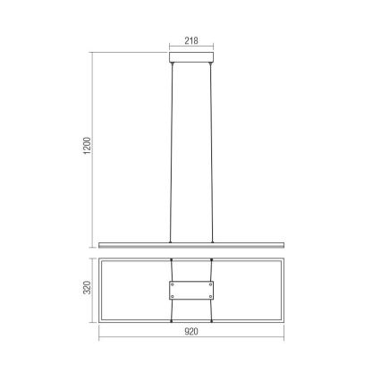 Redo 01-1645 - LED-kattokruunu narussa KLEE 1xLED/48W/230V