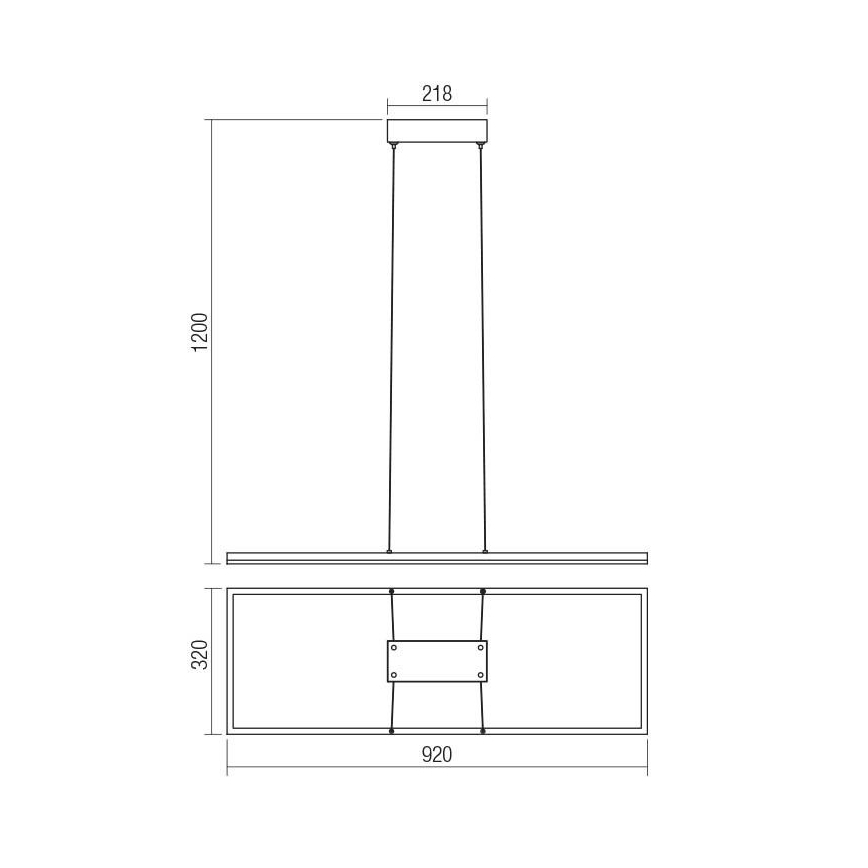 Redo 01-1645 - LED-kattokruunu narussa KLEE 1xLED/48W/230V