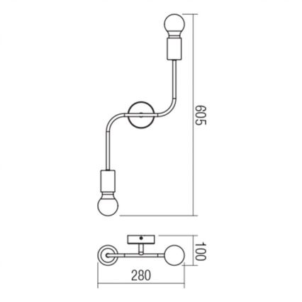 Redo 01-1668 - Kattovalo YAK 2xE27/42W/230V