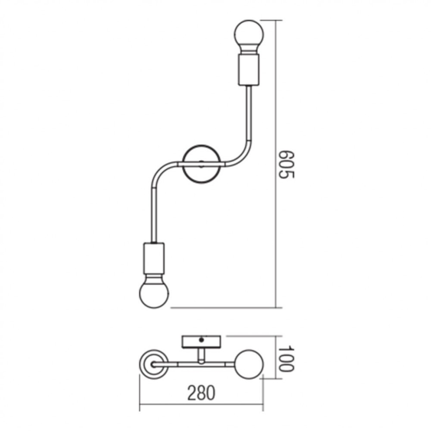 Redo 01-1668 - Kattovalo YAK 2xE27/42W/230V