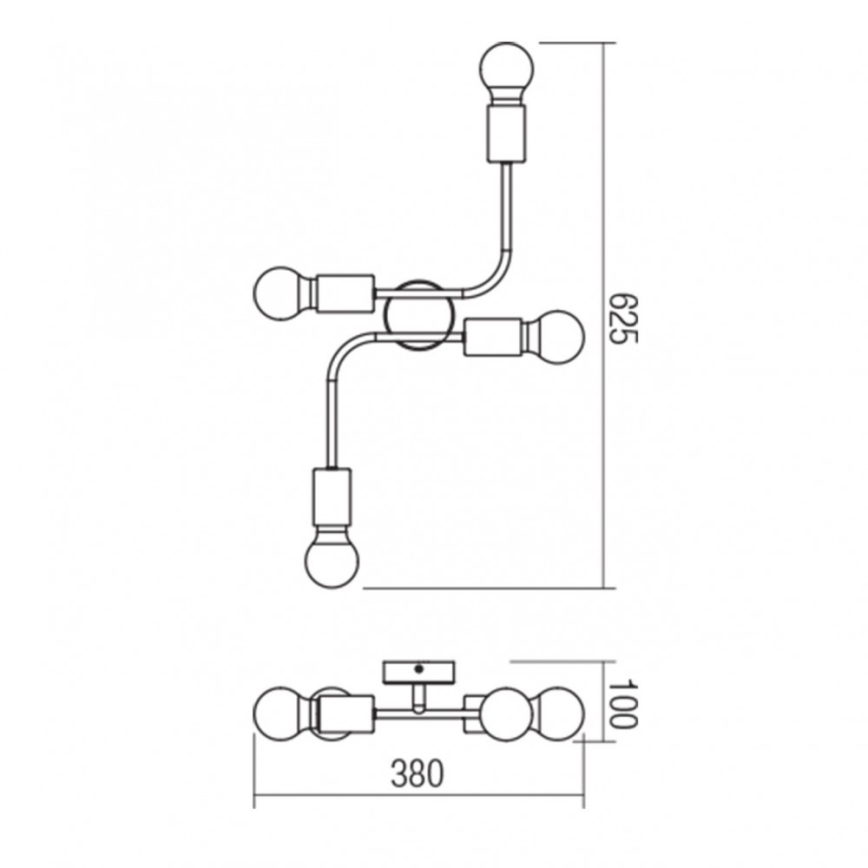 Redo 01-1669 - Kattovalo YAK 4xE27/42W/230V