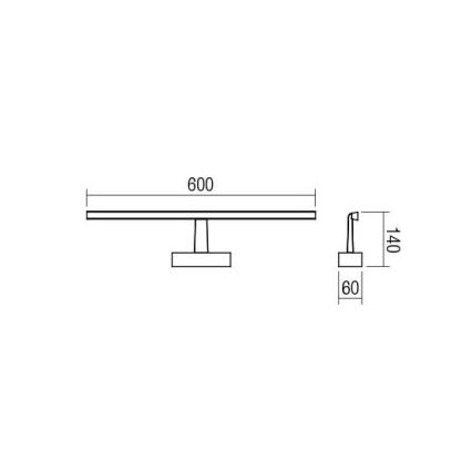 Redo 01-1671 - kylpyhuoneen LED-peilivalo NEPTUNE LED/12W/230V IP44