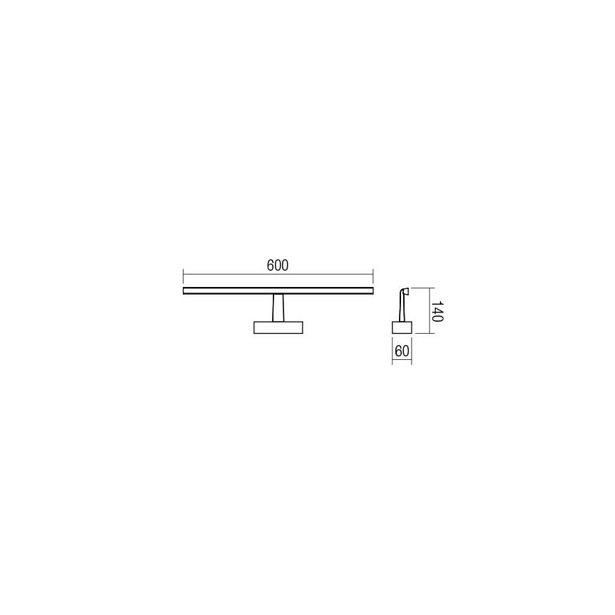 Redo 01-1671 - kylpyhuoneen LED-peilivalo NEPTUNE LED/12W/230V IP44