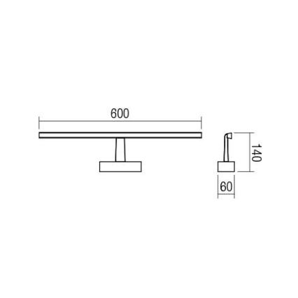 Redo 01-1673 - kylpyhuoneen LED-peilivalo NEPTUNE LED/12W/230V IP44