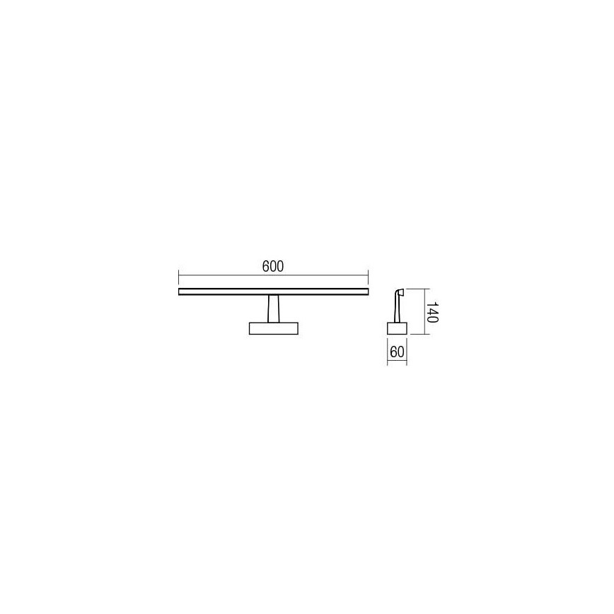Redo 01-1673 - kylpyhuoneen LED-peilivalo NEPTUNE LED/12W/230V IP44