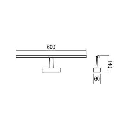 Redo 01-1674 - kylpyhuoneen LED-peilivalo NEPTUNE LED/12W/230V IP44