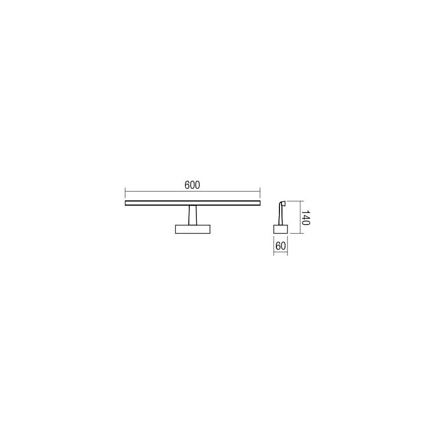 Redo 01-1674 - kylpyhuoneen LED-peilivalo NEPTUNE LED/12W/230V IP44