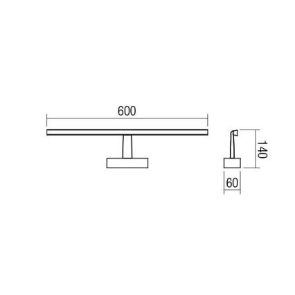 Redo 01-1674 - kylpyhuoneen LED-peilivalo NEPTUNE LED/12W/230V IP44