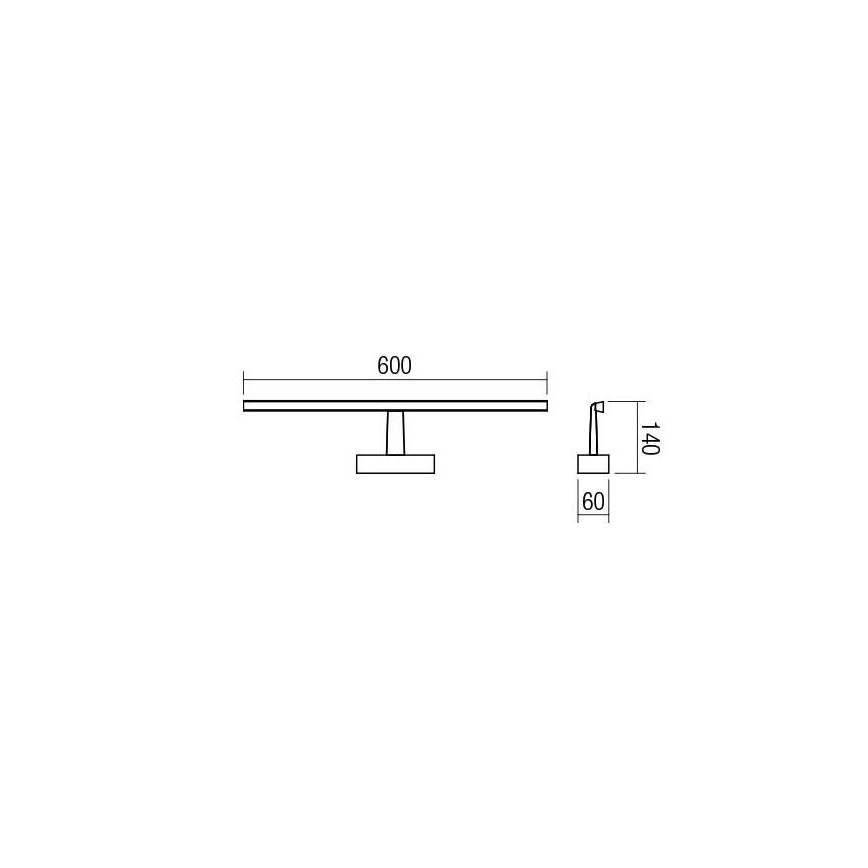Redo 01-1674 - kylpyhuoneen LED-peilivalo NEPTUNE LED/12W/230V IP44