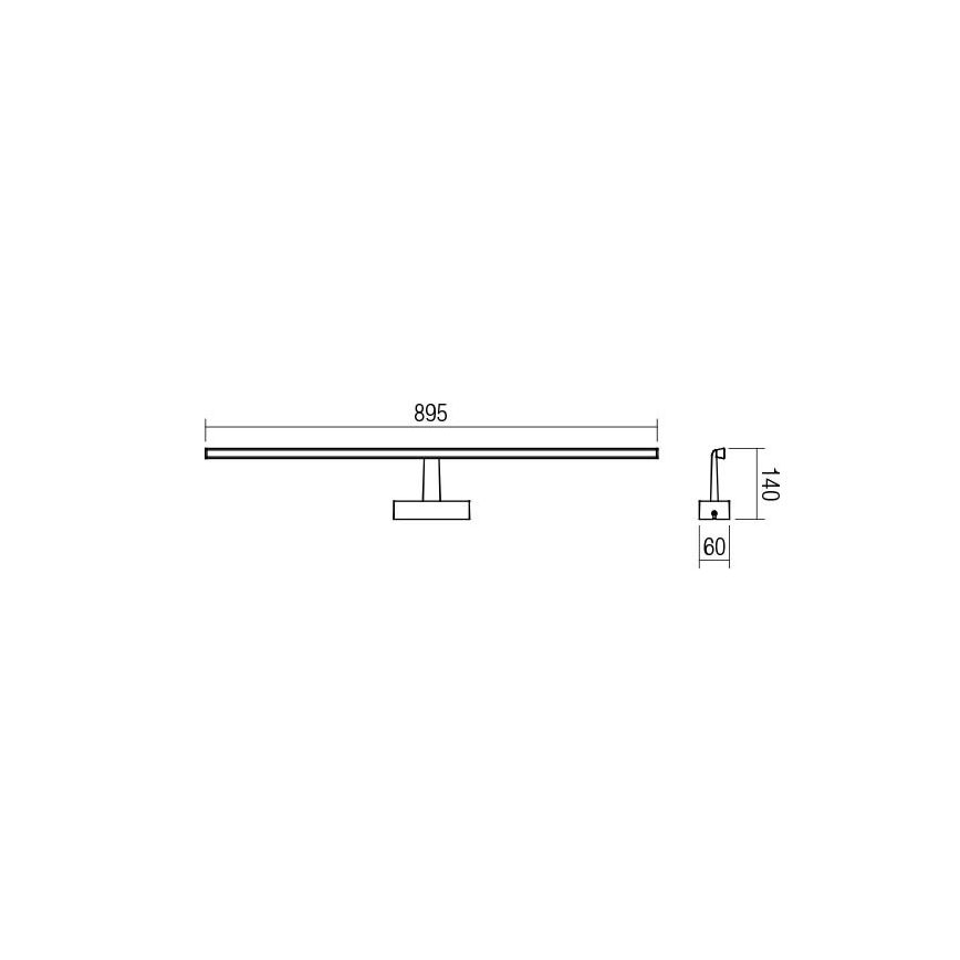 Redo 01-1676 - kylpyhuoneen LED-peilivalo NEPTUNE LED/18W/230V IP44