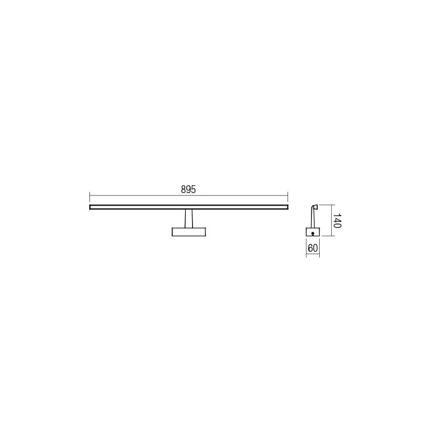 Redo 01-1677 - kylpyhuoneen LED-peilivalo NEPTUNE 1xLED/18W/230V IP44