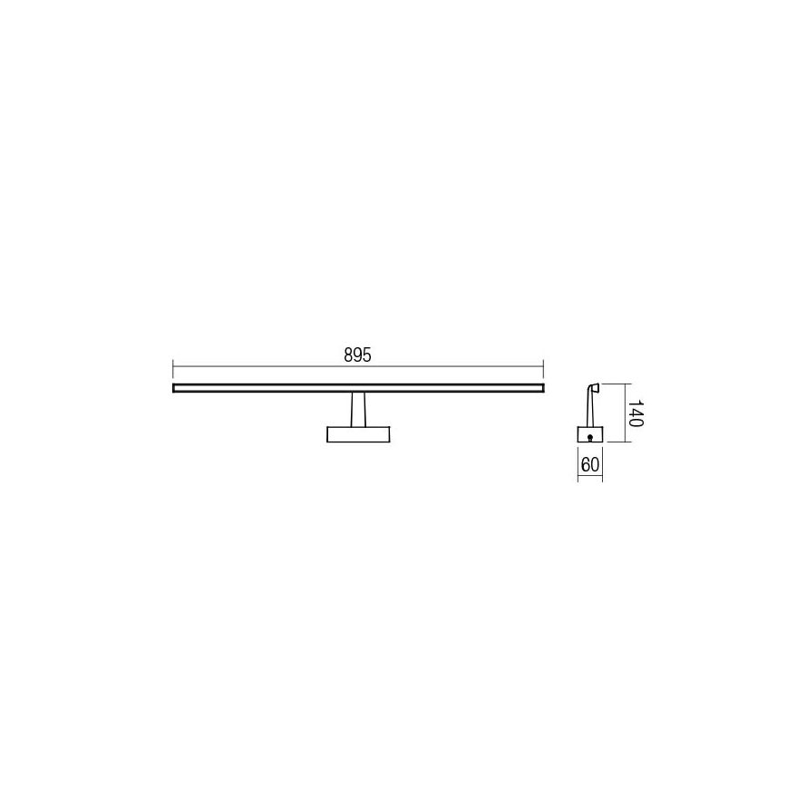 Redo 01-1678 - kylpyhuoneen LED-peilivalo NEPTUNE 1xLED/18W/230V IP44