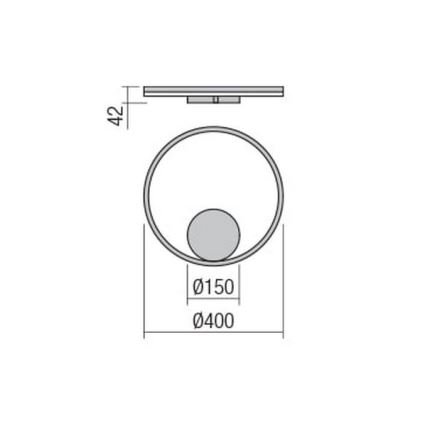 Redo 01-1701 - LED-seinävalaisin ORBIT LED/28W/230V
