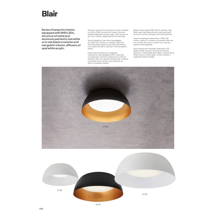 Redo 01-1732 - LED-kattokruunu johdossa BLAIR LED/55W/230V 3000K valkoinen