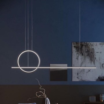 Redo 01-1735 - Himmennettävä LED-kattokruunu johdossa GIOTTO LED/46W/230V musta