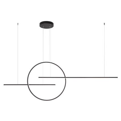 Redo 01-1737 - Himmennettävä LED-kattokruunu johdossa GIOTTO LED/56W/230V musta