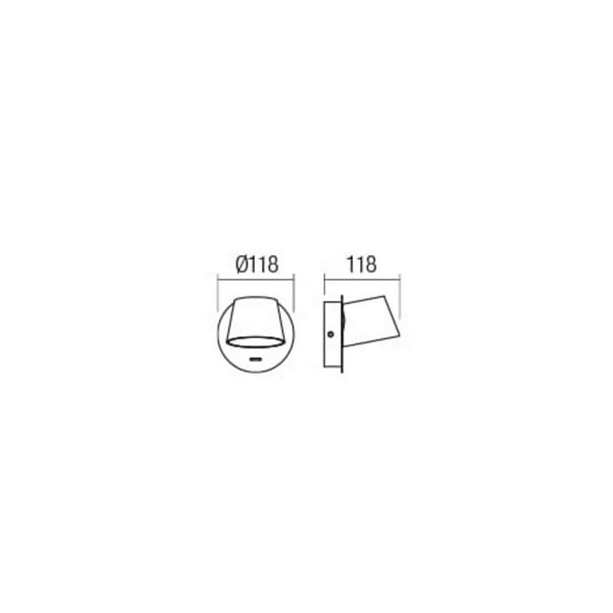 Redo 01-1739 - LED-seinävalaisin SHAKER LED/6W/230V