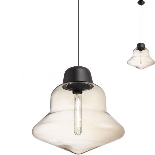 Redo 01-1770 - Kattokruunu johdossa AMNO 1x/E27/42W/230V halkaisija 33 cm beige