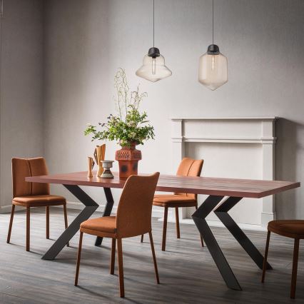 Redo 01-1770 - Kattokruunu johdossa AMNO 1x/E27/42W/230V halkaisija 33 cm beige