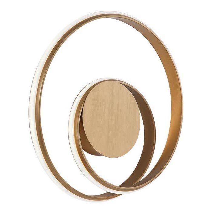 Redo 01-1790 - himmennettävä LED-seinävalaisin TORSION LED/27W/230V halkaisija 40 cm pronssi