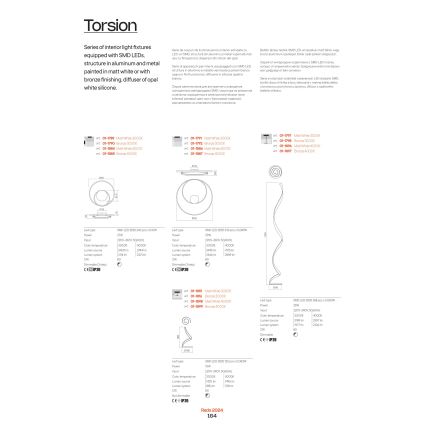 Redo 01-1790 - Himmennettävä LED-seinävalaisin TORSION LED/27W/230V pronssi