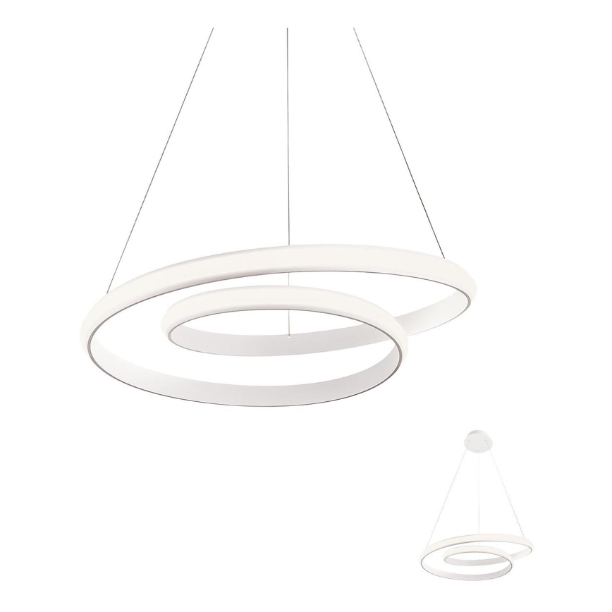 Redo 01-1793 - Himmennettävä LED-kattokruunu johdossa TORSION LED/29W/230V halkaisija 55 cm valkoinen