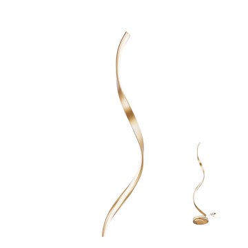 Redo 01-1798 - LED himmennettävä lattiavalaisin TORSION LED/24W/230V pronssinvärinen