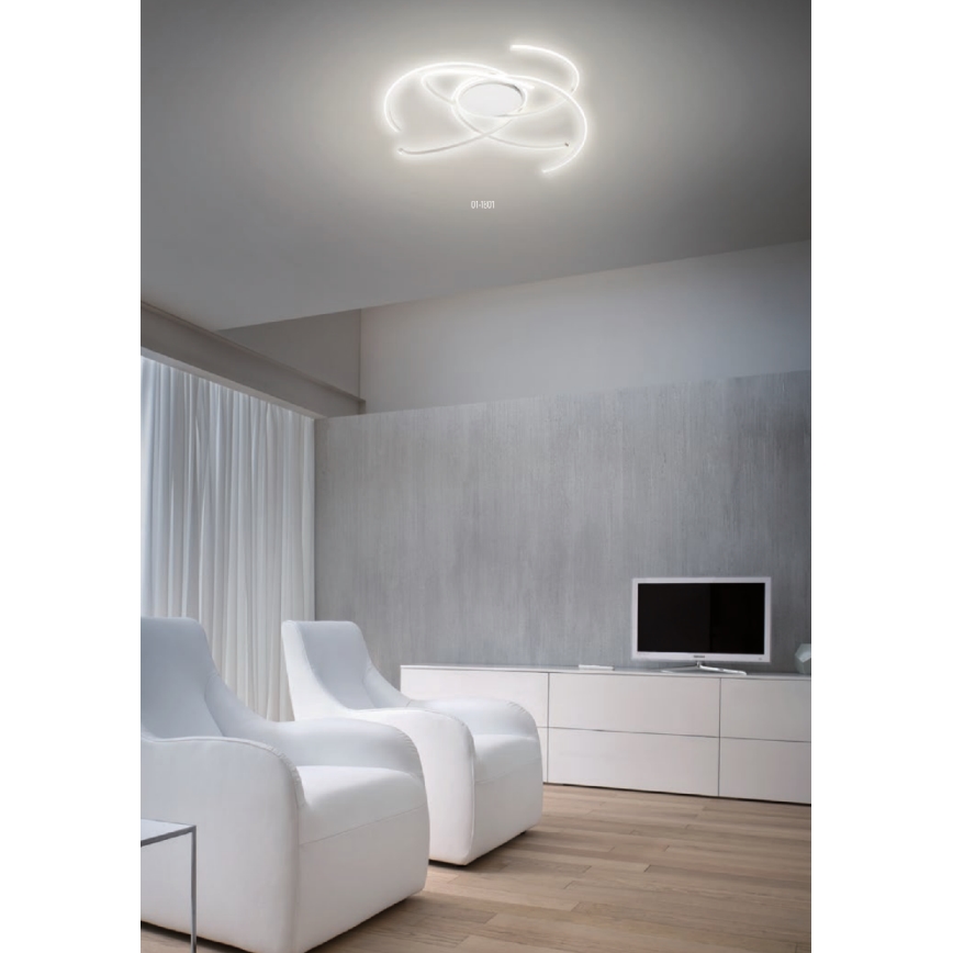 Redo 01-1801 - Himmennettävä LED-kattovalaisin ALIEN LED/60W/230V 3000K halkaisija 70 cm valkoinen