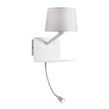 Redo 01-1807 - LED-seinävalaisin TOMO 1xE27/42W/230V+1xLED/3W
