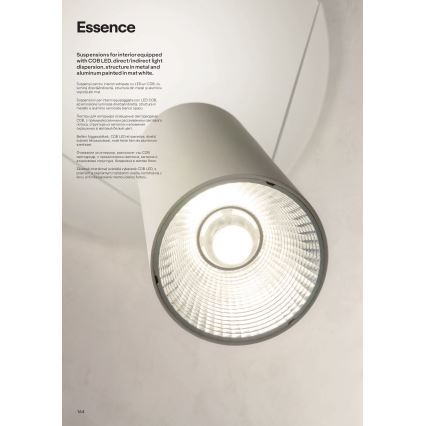 Redo 01-1970 - Himmennettävä LED-kattokruunu johdossa ESSENCE LED/24W/230V CRI 90 3000K valkoinen