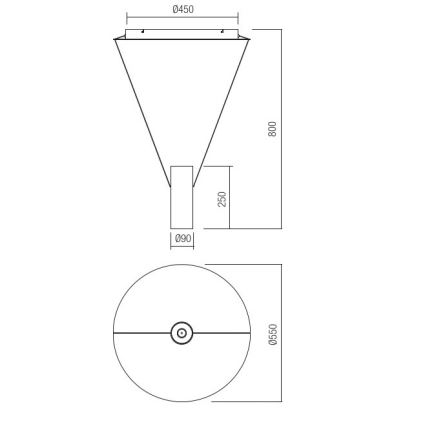 Redo 01-1971 - Himmennettävä LED-kattokruunu johdossa ESSENCE LED/36W/230V CRI 90 3000K valkoinen
