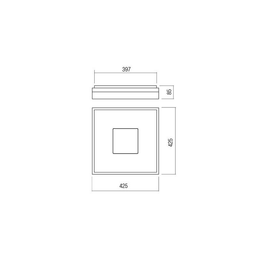 Redo 01-1998 - himmennettävä LED-kattovalaisin MAYA LED/42W/230V 42,5x42,5 cm kultainen