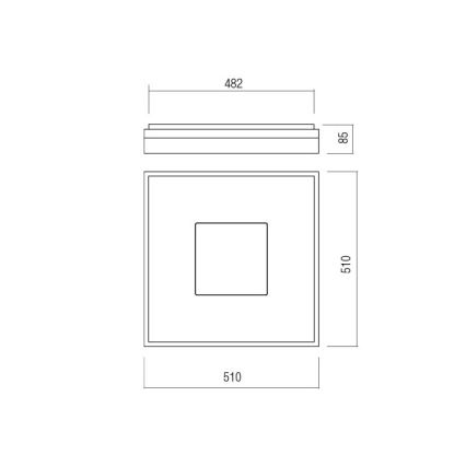 Redo 01-2000 - himmennettävä LED-kattovalaisin MAYA LED/55W/230V 51x51 cm kulta