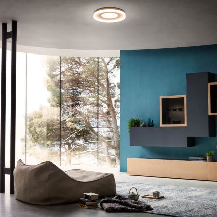 Redo 01-2004 - Himmennettävä LED-kattovalaisin MAYA LED/75W/230V, halkaisija 60 cm, kultainen